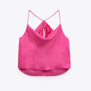 Zara Pink Satin Top